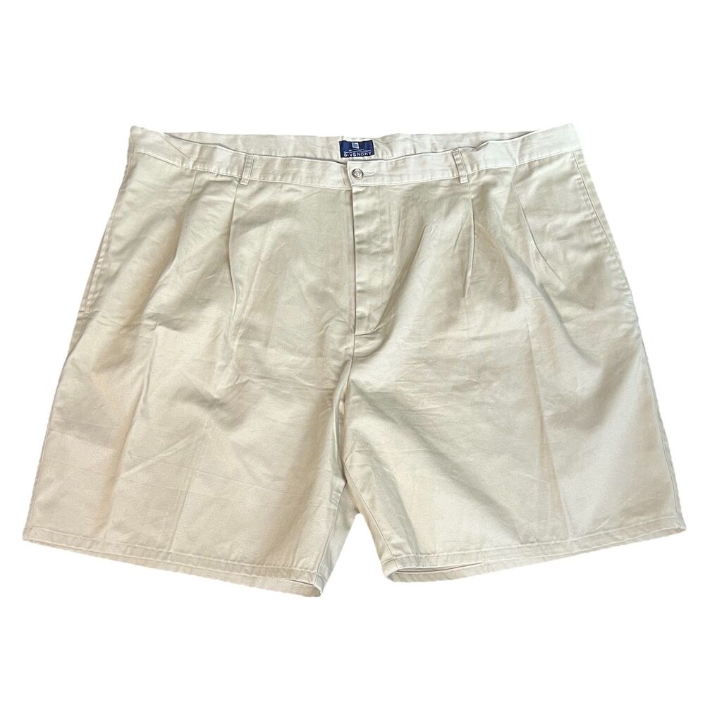 Vintage‎ Givenchy Pleated Shorts Mens 48 Activewear Beige Cotton
